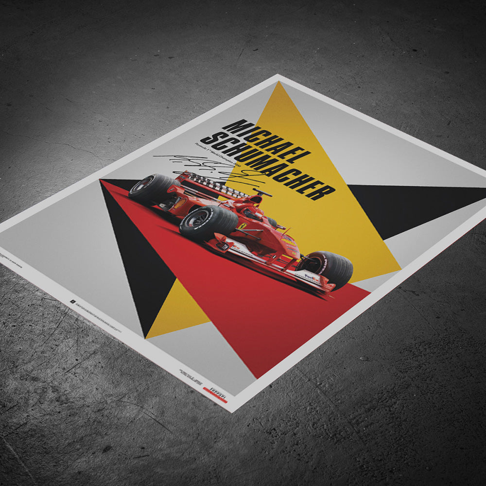 Ferrari F1-2000 Michael Schumacher 2000 F1 World Championship Winner - Germany Edition Print