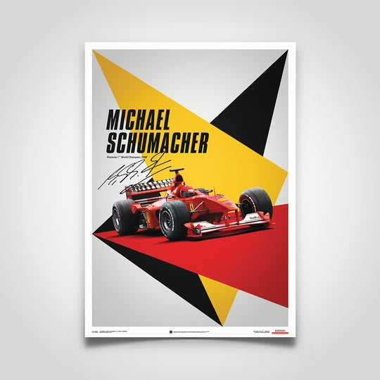 Ferrari F1-2000 Michael Schumacher 2000 F1 World Championship Winner - Germany Edition Print